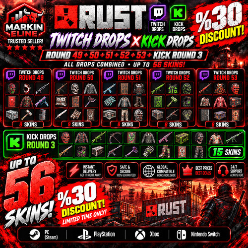 Rust twitch drops kick - rust,